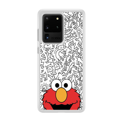 Elmo in Doodle Screen Samsung Galaxy S20 Ultra Case-Oxvistore