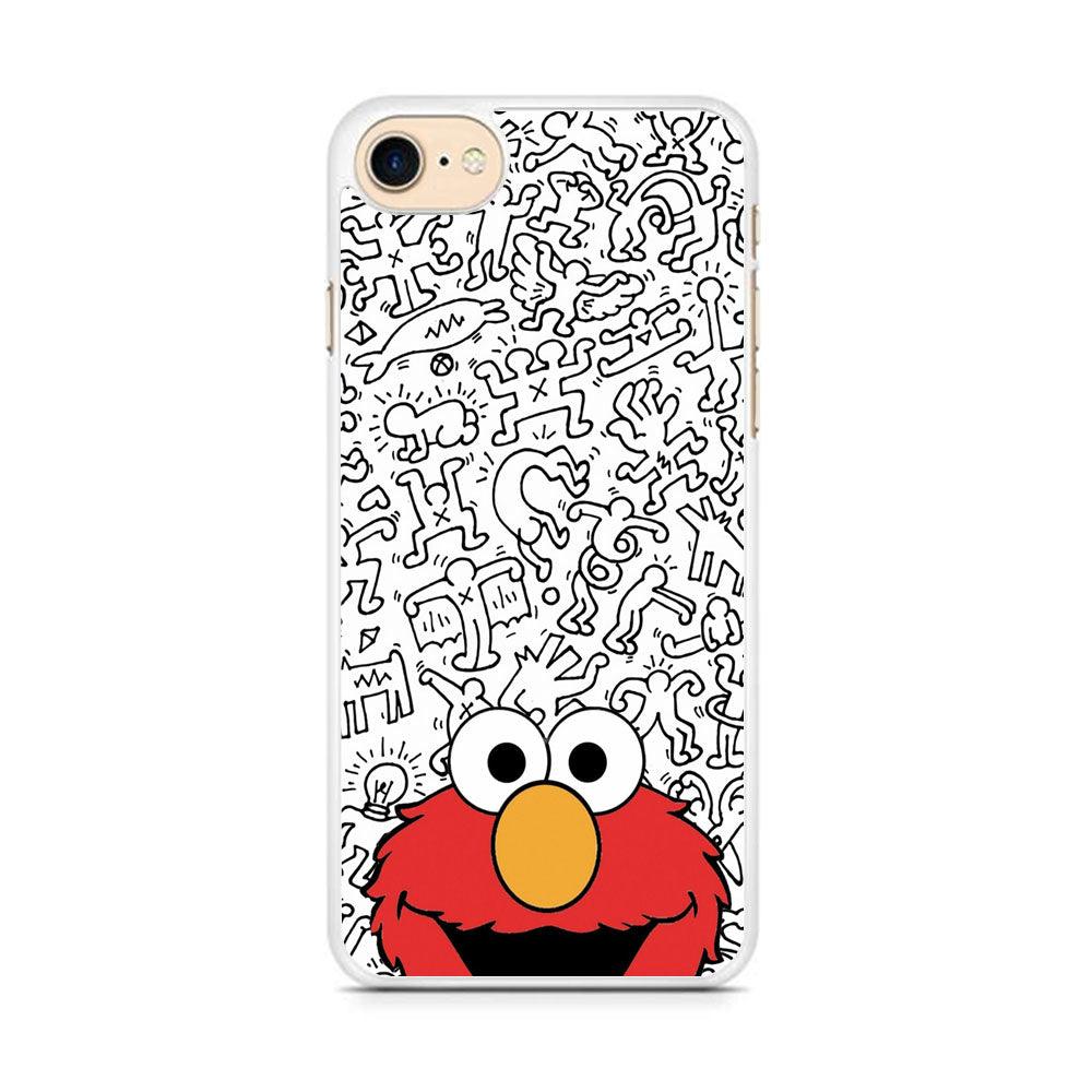 Elmo in Doodle Screen iPhone 8 Plus Case-Oxvistore