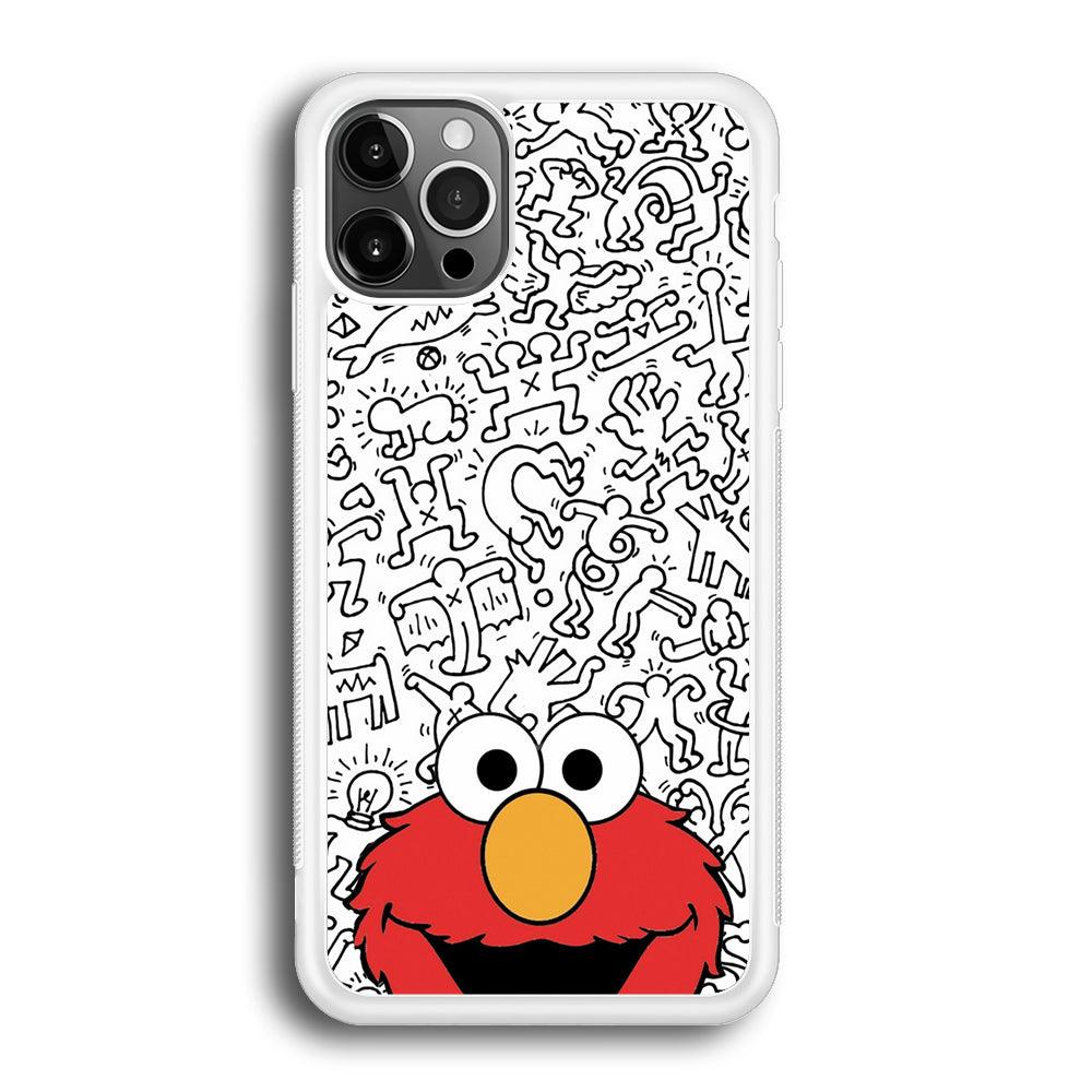 Elmo in Doodle Screen iPhone 12 Pro Max Case-Oxvistore