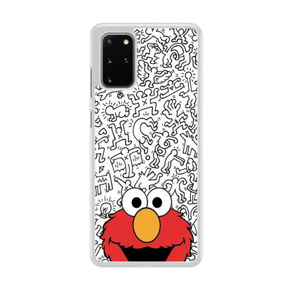 Elmo in Doodle Screen Samsung Galaxy S20 Plus Case-Oxvistore