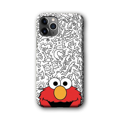 Elmo in Doodle Screen iPhone 11 Pro Max Case-Oxvistore