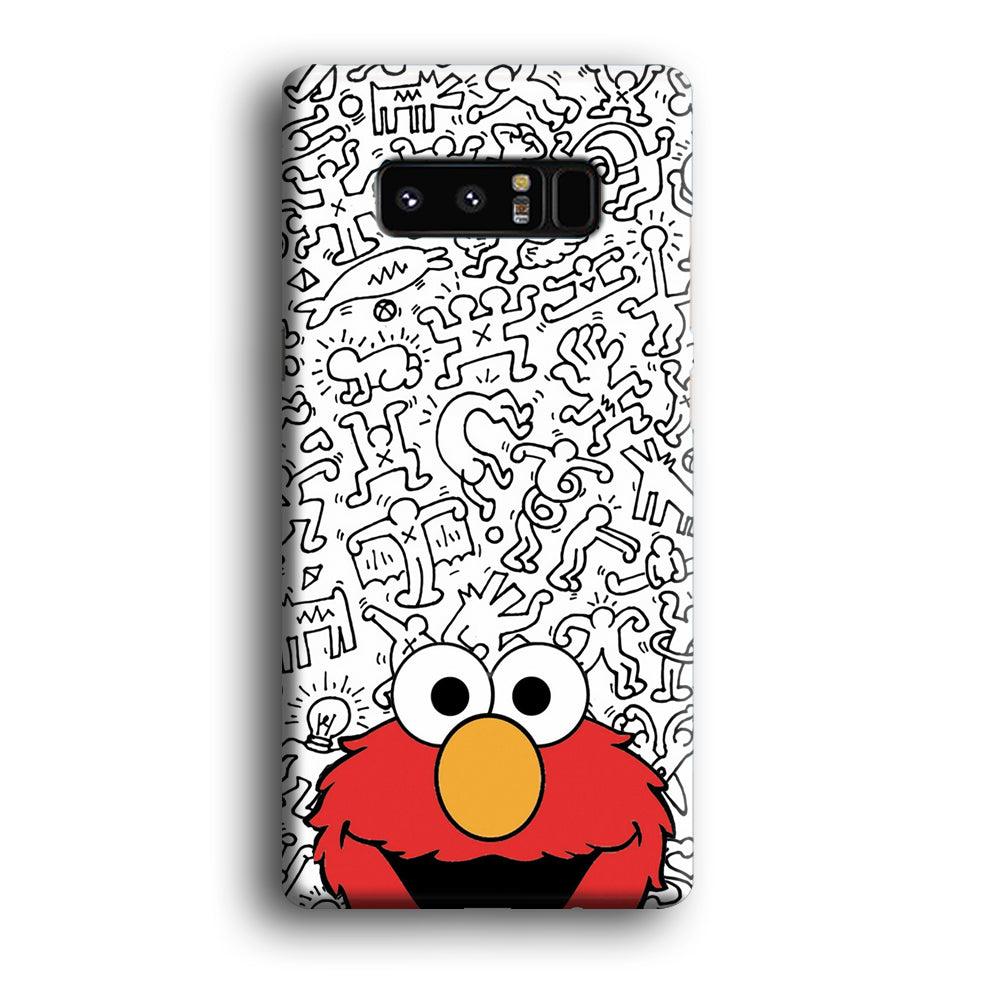 Elmo in Doodle Screen Samsung Galaxy Note 8 Case-Oxvistore