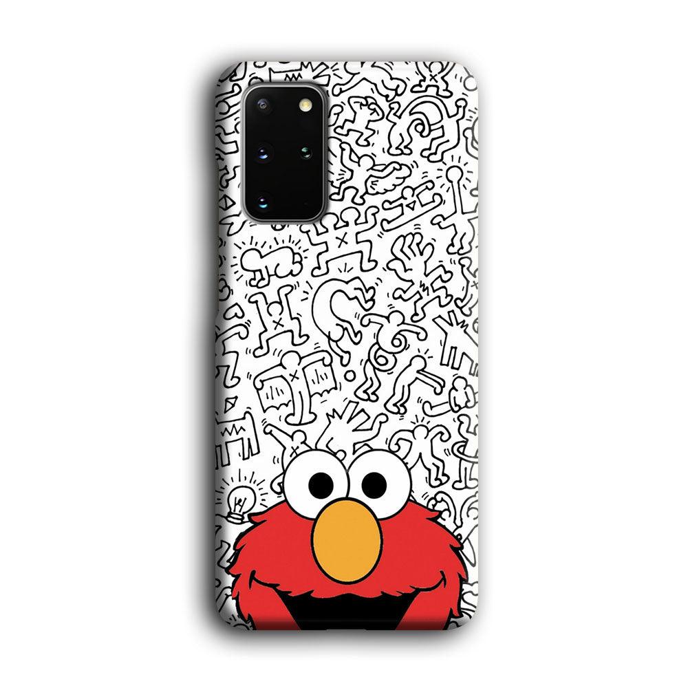 Elmo in Doodle Screen Samsung Galaxy S20 Plus Case-Oxvistore