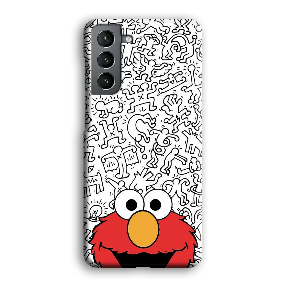 Elmo in Doodle Screen Samsung Galaxy S21 Plus Case-Oxvistore