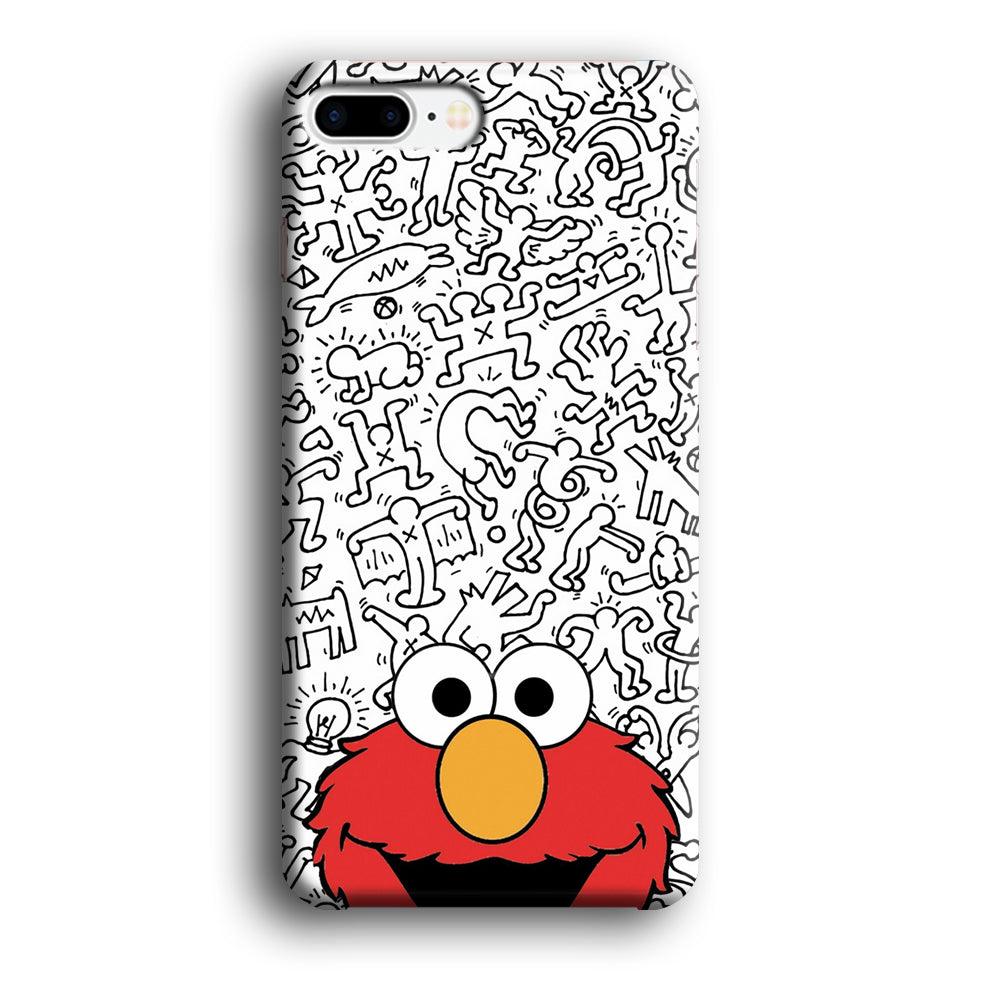 Elmo in Doodle Screen iPhone 7 Plus Case-Oxvistore