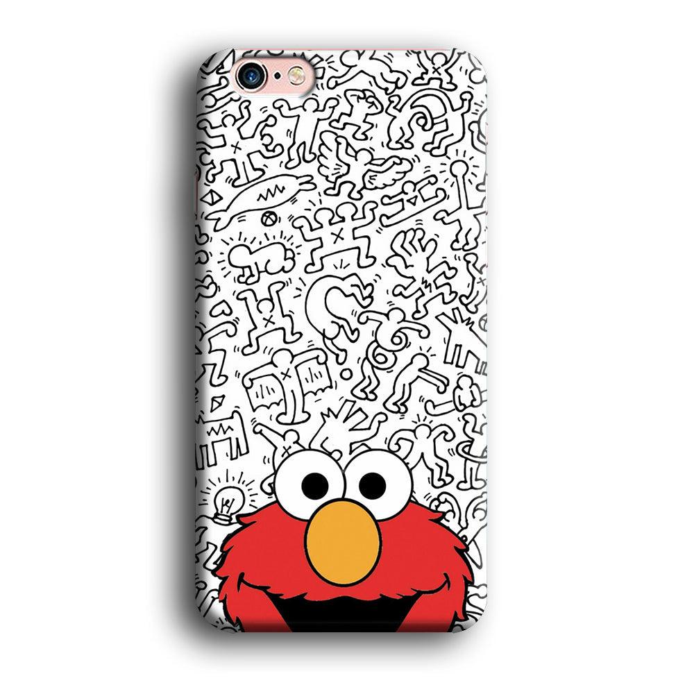 Elmo in Doodle Screen iPhone 6 Plus | 6s Plus Case-Oxvistore