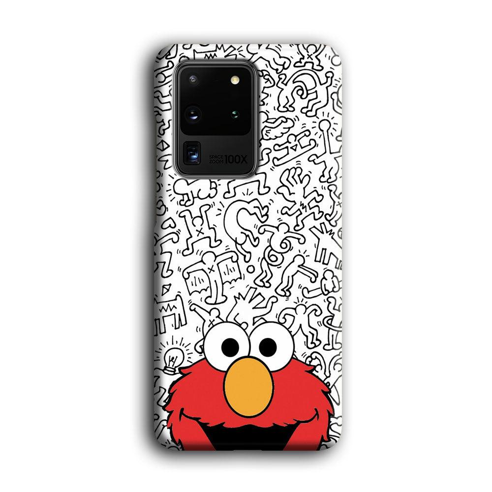 Elmo in Doodle Screen Samsung Galaxy S20 Ultra Case-Oxvistore