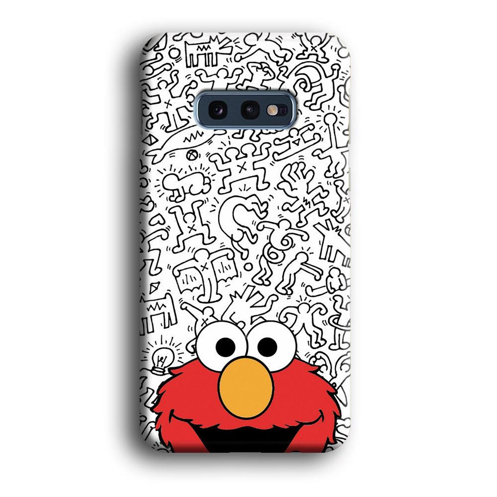 Elmo in Doodle Screen Samsung Galaxy S10E Case-Oxvistore