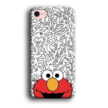 Elmo in Doodle Screen iPhone 8 Case-Oxvistore