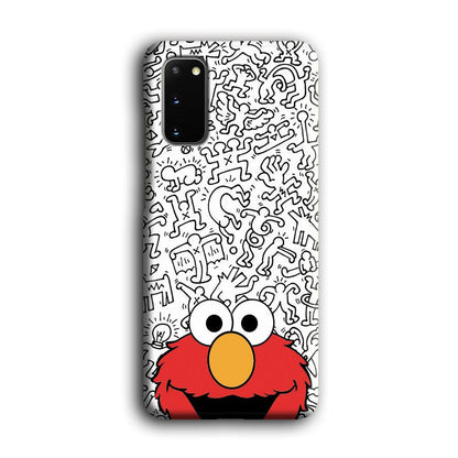 Elmo in Doodle Screen Samsung Galaxy S20 Case-Oxvistore