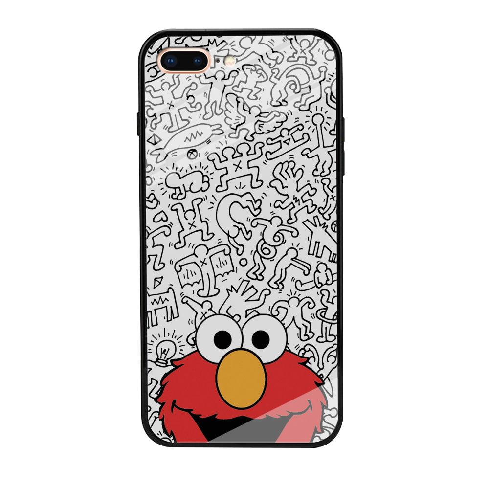 Elmo in Doodle Screen iPhone 8 Plus Case-Oxvistore