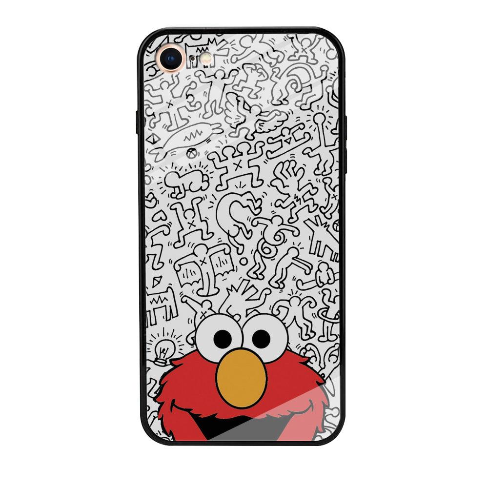 Elmo in Doodle Screen iPhone 8 Case-Oxvistore