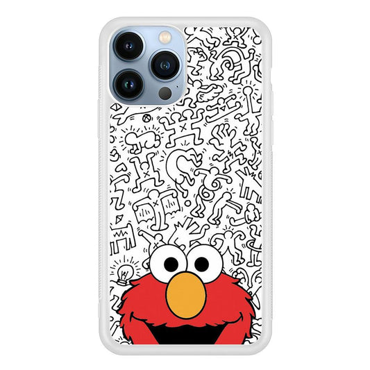 Elmo in Doodle Screen iPhone 13 Pro Case-Oxvistore