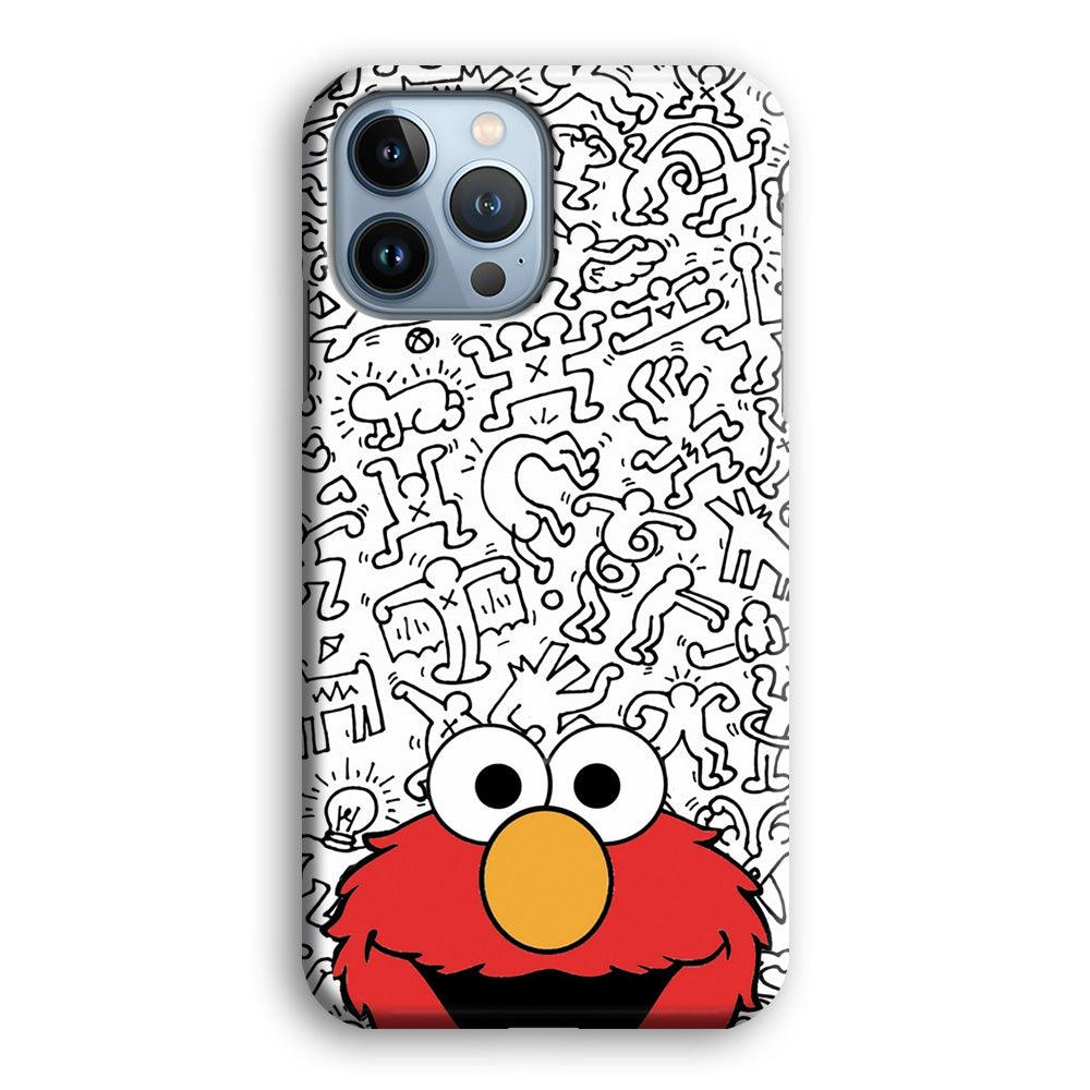 Elmo in Doodle Screen iPhone 13 Pro Case-Oxvistore