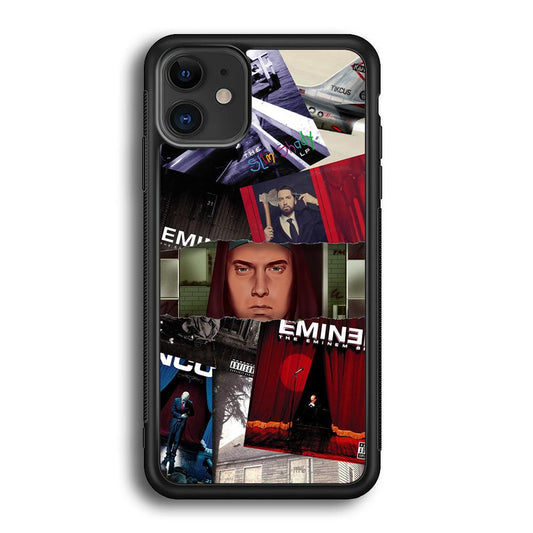 Eminem Close The Windows iPhone 11 Case-Rubber Black (2D Case)-Oxvistore