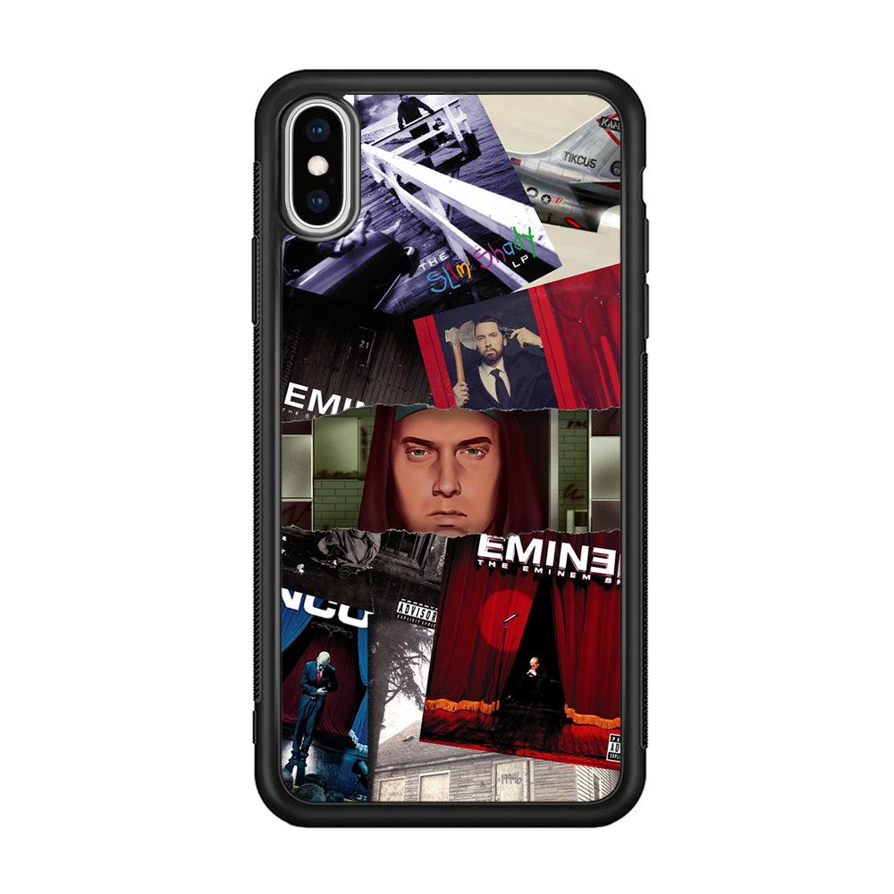 Eminem Close The Windows iPhone Xs Max Case-Rubber Black (2D Case)-Oxvistore