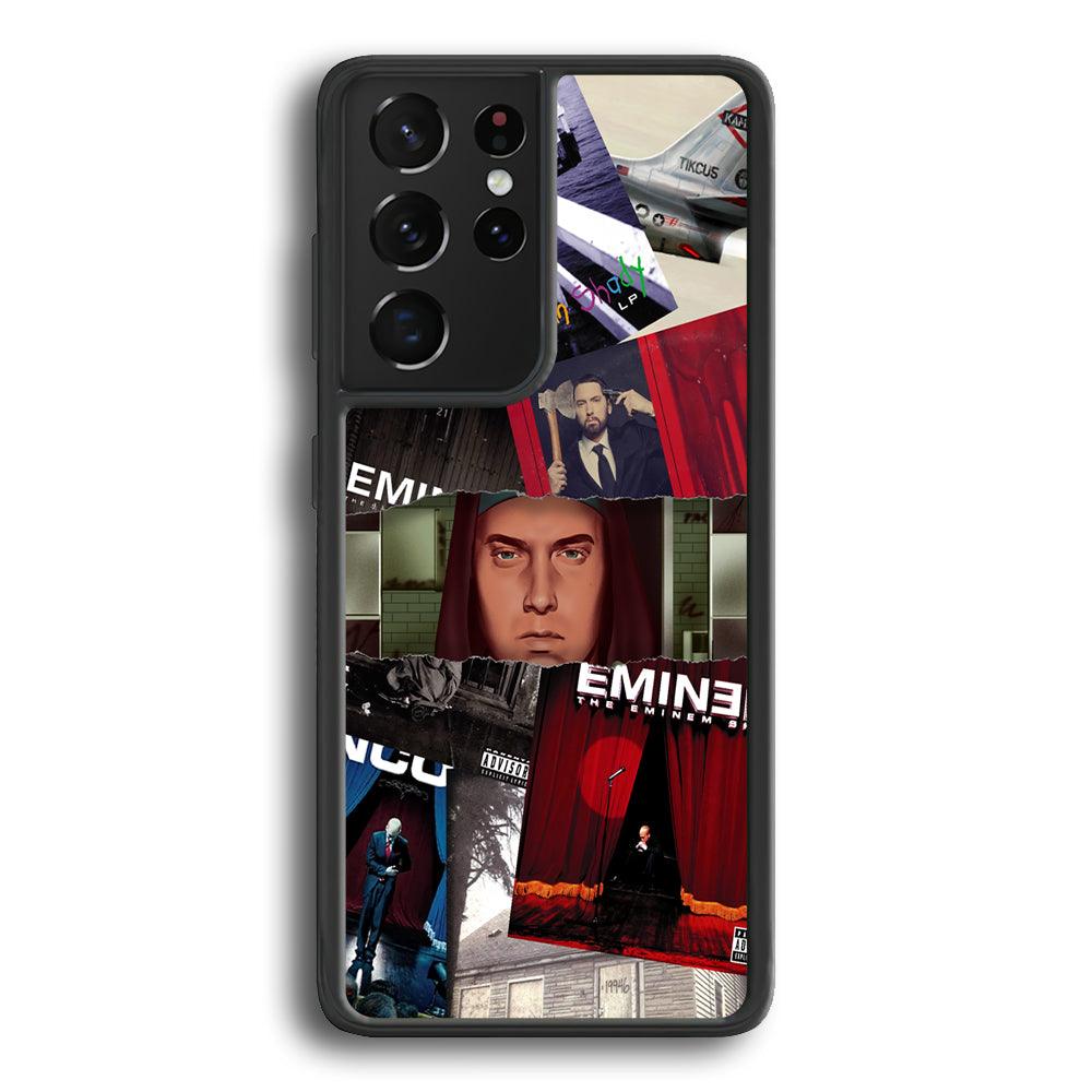 Eminem Close The Windows Samsung Galaxy S23 Ultra Case-Rubber Black (2D Case)-Oxvistore