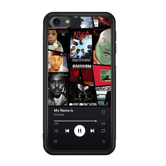 Eminem is My Playlist iPod Touch 6 Case-Rubber Black (2D Case)-Oxvistore