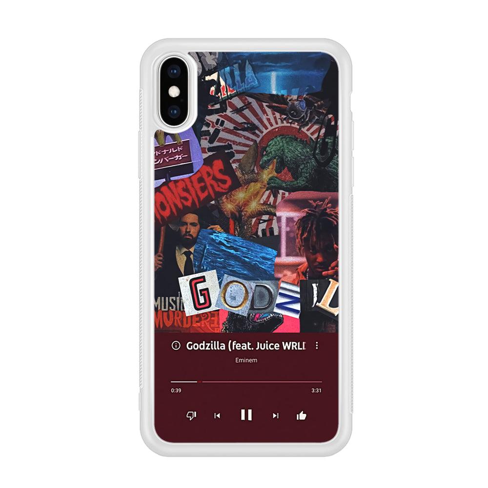 Eminem on Godzilla Frame Playlist iPhone X Case-Oxvistore