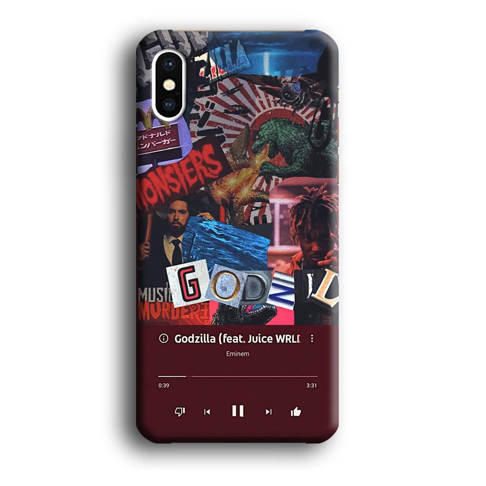 Eminem on Godzilla Frame Playlist iPhone X Case-Oxvistore