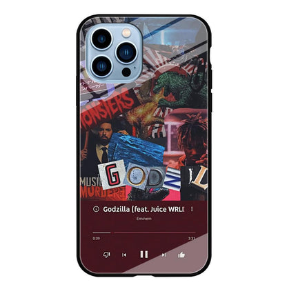 Eminem on Godzilla Frame Playlist iPhone 15 Pro Max Case-Oxvistore