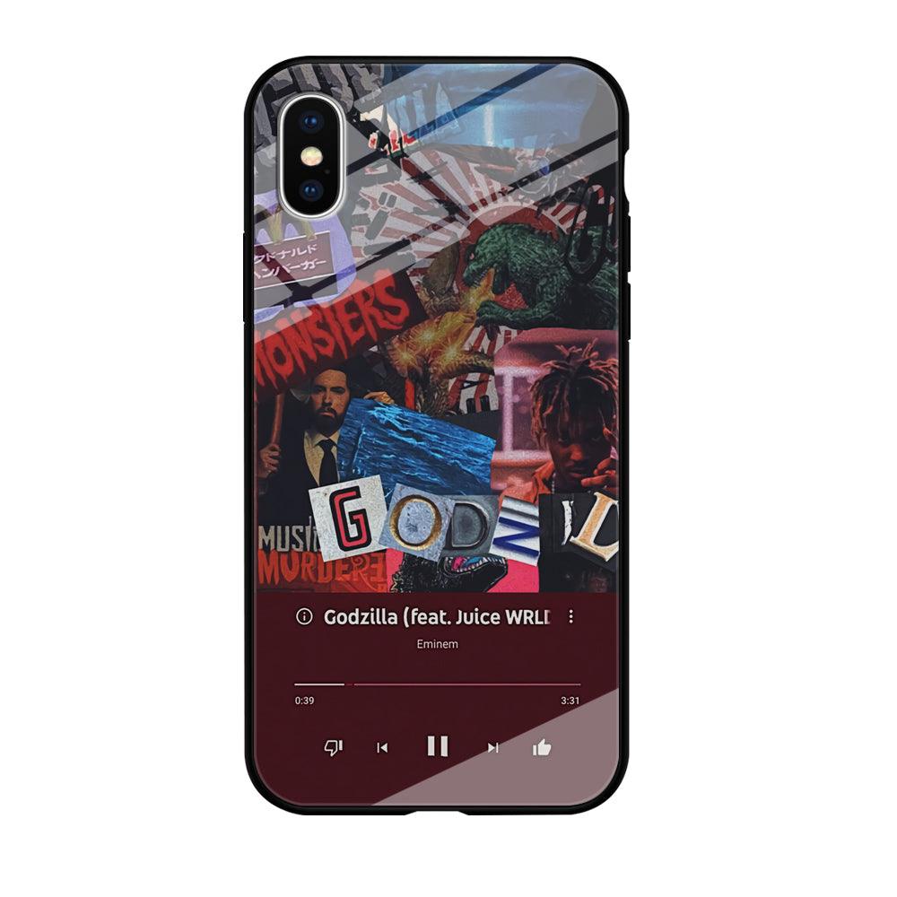 Eminem on Godzilla Frame Playlist iPhone X Case-Oxvistore