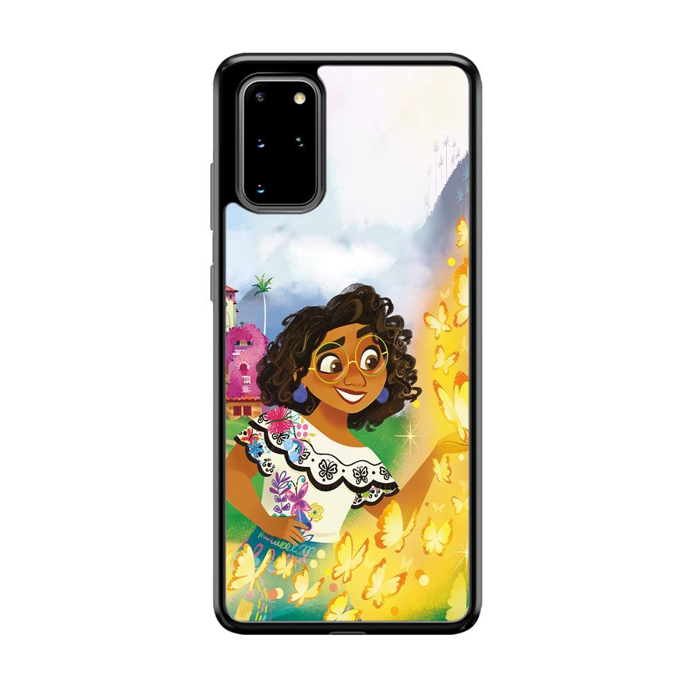 Encanto Mirabel and Golden Butterfly Samsung Galaxy S20 Plus Case-Rubber Black (2D Case)-Oxvistore