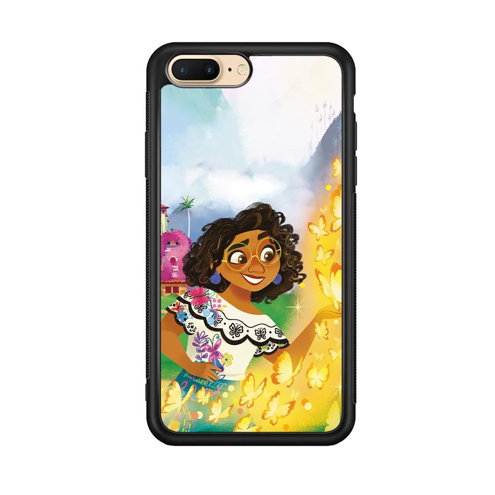 Encanto Mirabel and Golden Butterfly iPhone 7 Plus Case-Rubber Black (2D Case)-Oxvistore