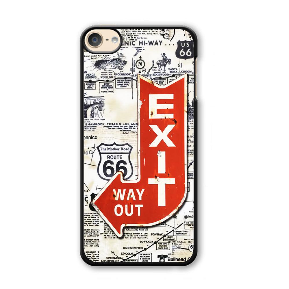 Exit From Main Route iPod Touch 6 Case-Plastic White (2D Case)-Oxvistore