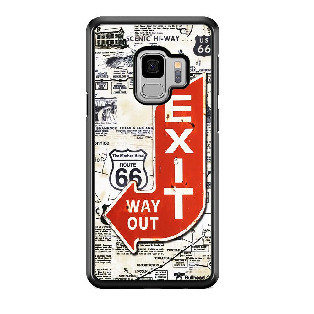 Exit From Main Route Samsung Galaxy S9 Case-Rubber Black (2D Case)-Oxvistore