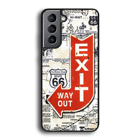 Exit From Main Route Samsung Galaxy S24 Plus Case-Rubber Black (2D Case)-Oxvistore