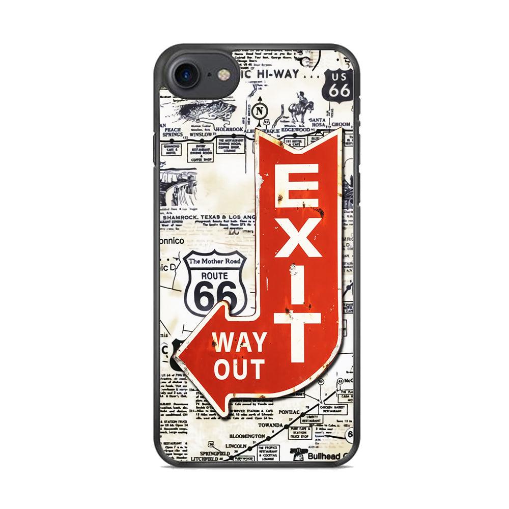 Exit From Main Route iPhone 7 Case-Rubber Black (2D Case)-Oxvistore