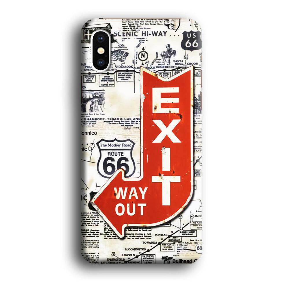 Exit From Main Route iPhone X Case-Oxvistore