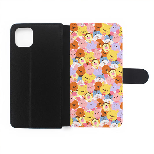 Faces of Winnie The Pooh and Friends Flip Wallet Phone Case