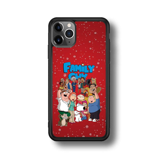 Family Guy Great Team and Family iPhone 11 Pro Max Case-Rubber Black (2D Case)-Oxvistore