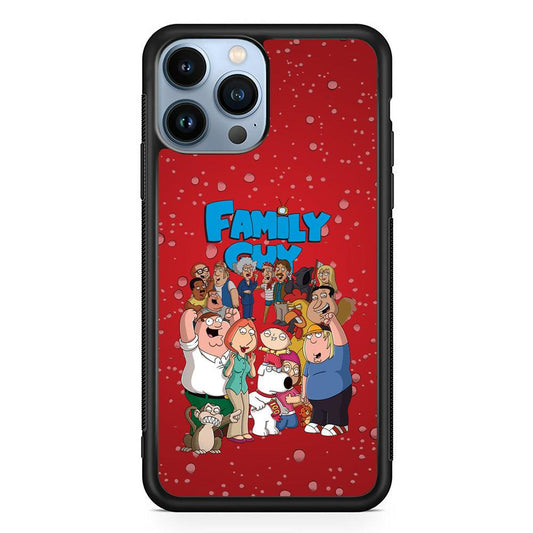 Family Guy Great Team and Family iPhone 13 Pro Max Case-Rubber Black (2D Case)-Oxvistore
