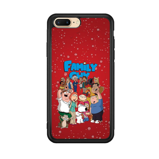 Family Guy Great Team and Family iPhone 7 Plus Case-Rubber Black (2D Case)-Oxvistore