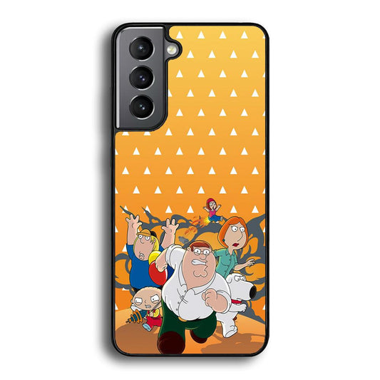 Family Guy Run for Counter Attack Samsung Galaxy S24 Case-Rubber Black (2D Case)-Oxvistore