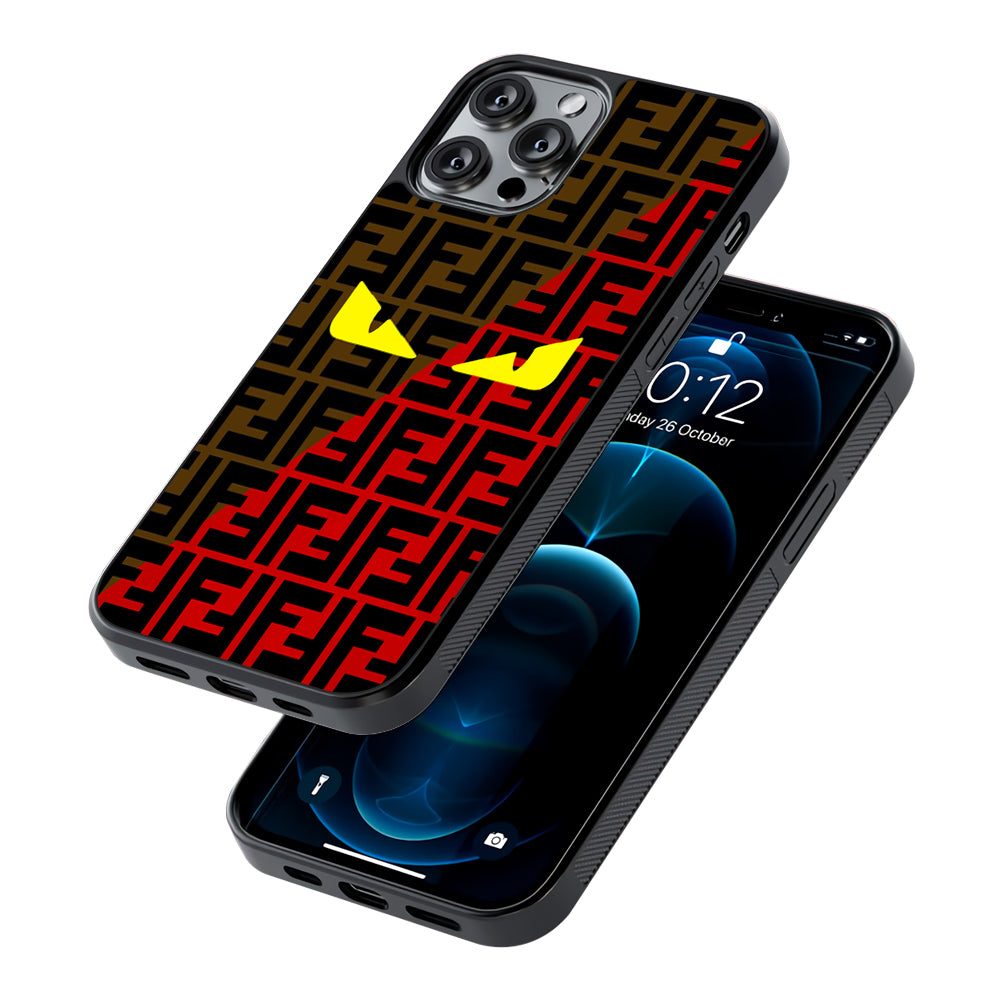 Fendi Choco Red 2D Rubber Phone Case-Oxvistore