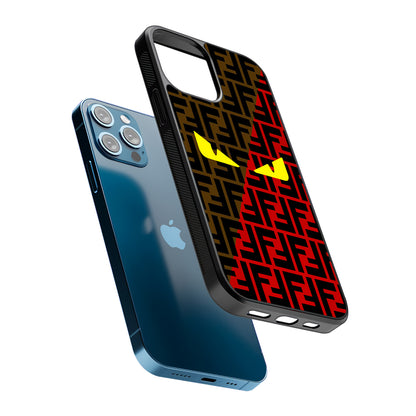 Fendi Choco Red 2D Rubber Phone Case-Oxvistore
