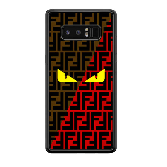 Fendi Choco Red Samsung Galaxy Note 8 Case-Rubber Black (2D Case)-Oxvistore