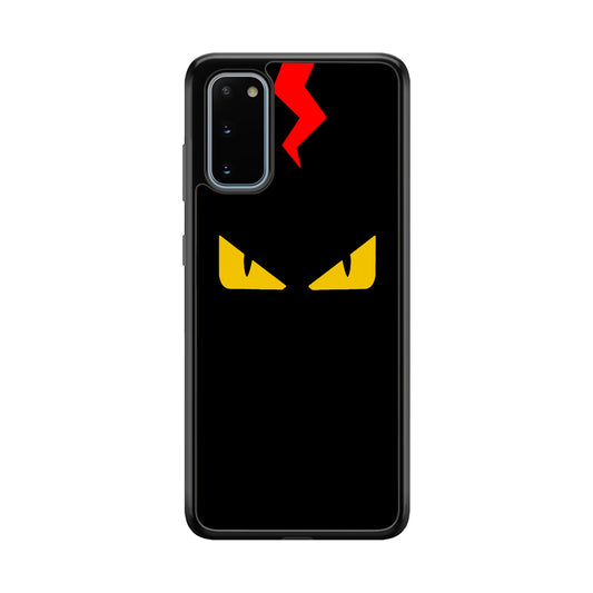 Fendi Monster Eyes Samsung Galaxy S20 Case-Rubber White (2D Case)-Oxvistore