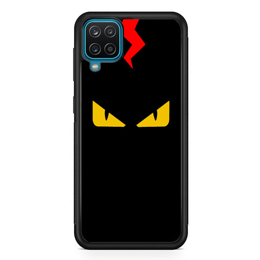 Fendi Monster Eyes Samsung Galaxy A12 Case-Rubber White (2D Case)-Oxvistore