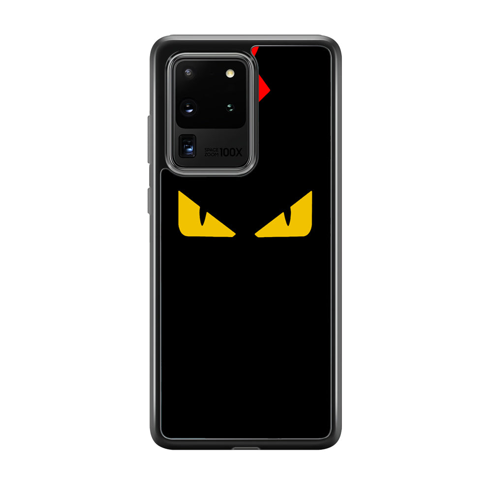 Fendi Monster Eyes Samsung Galaxy S20 Ultra Case-Rubber White (2D Case)-Oxvistore