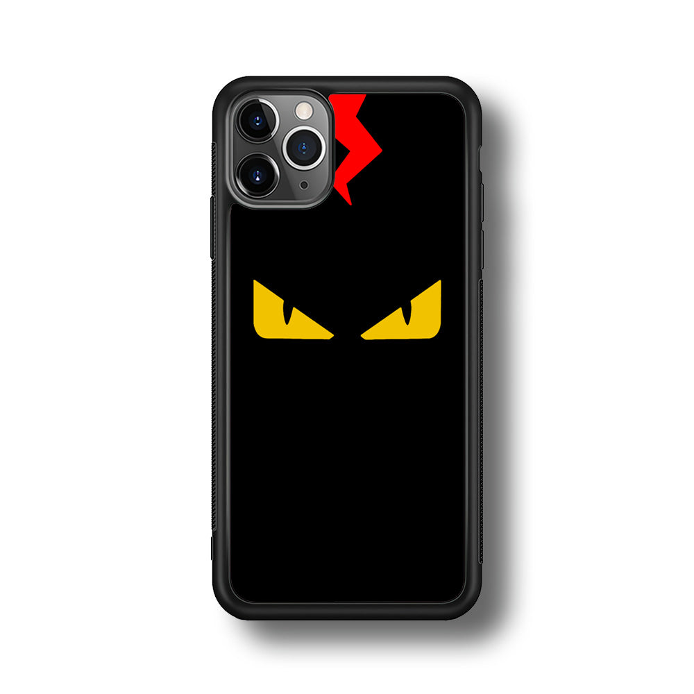 Fendi Monster Eyes iPhone 11 Pro Case-Rubber Black (2D Case)-Oxvistore