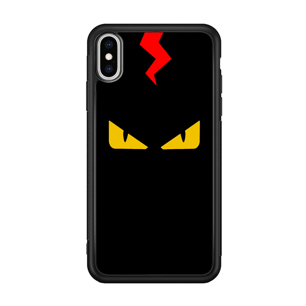 Fendi Monster Eyes iPhone Xs Max Case-Rubber White (2D Case)-Oxvistore