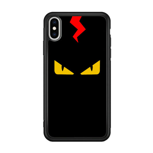Fendi Monster Eyes iPhone Xs Max Case-Rubber White (2D Case)-Oxvistore