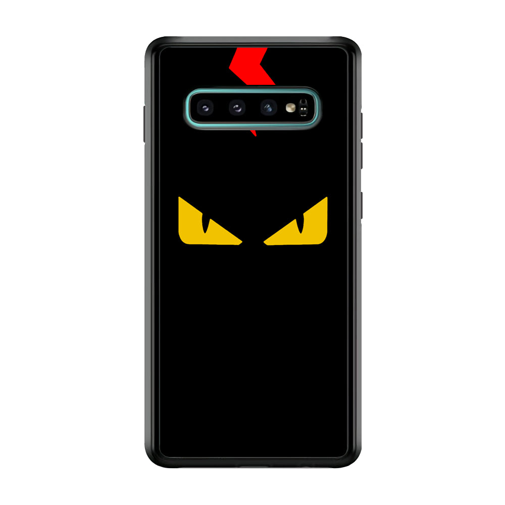 Fendi Monster Eyes Samsung Galaxy S10 Case-Rubber White (2D Case)-Oxvistore