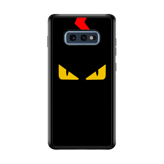 Fendi Monster Eyes Samsung Galaxy S10E Case-Rubber White (2D Case)-Oxvistore