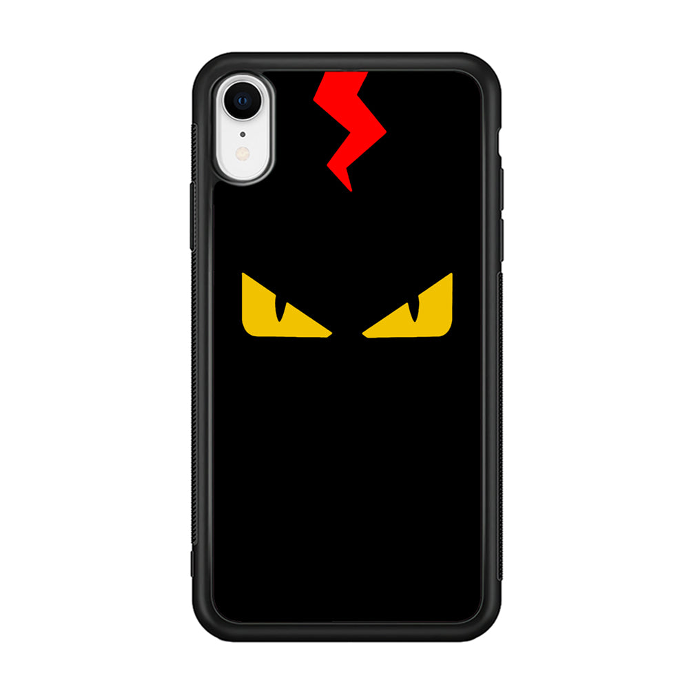 Fendi Monster Eyes iPhone XR Case-Rubber White (2D Case)-Oxvistore